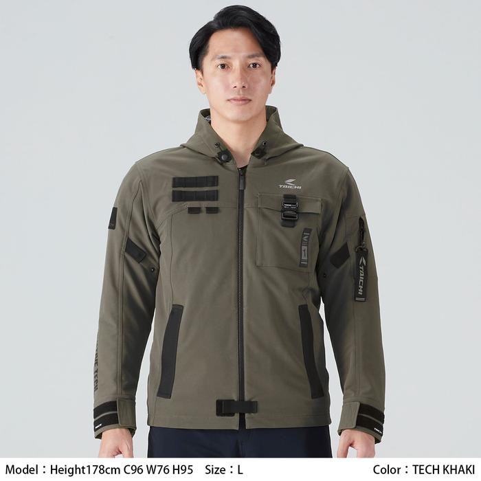 RSタイチ クイックドライ パーカ RSJ335 TECH KHAKI M RSJ335 クイックドライパーカ TECH KHAKI｜メッシュジャケット