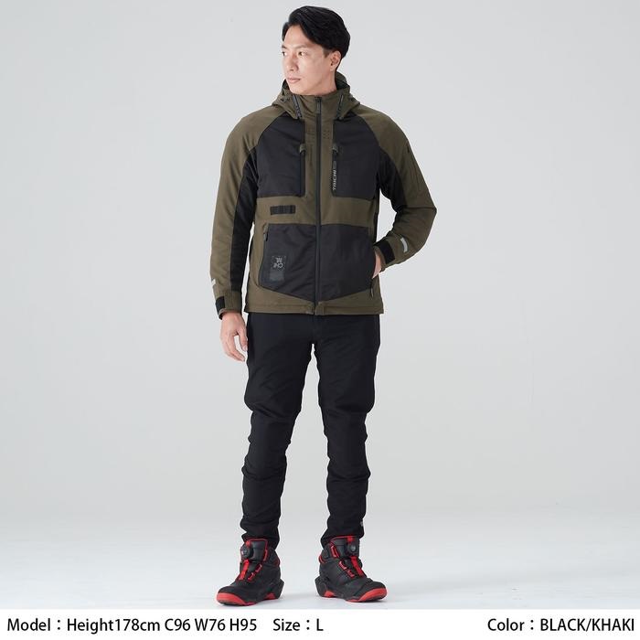 バックパックジャケットぱんつset RSJ354 エアー パーカ BLACK/KHAKI｜メッシュジャケット｜の通販なら