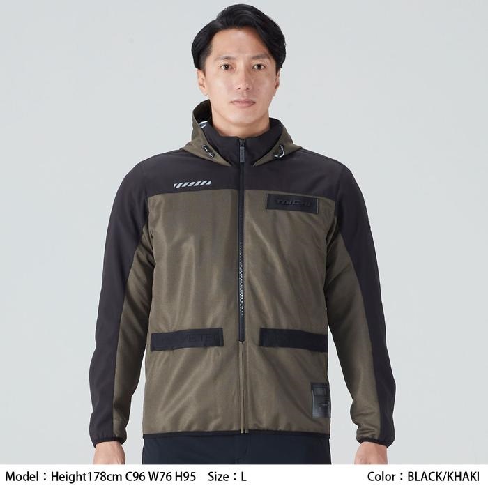 在庫限り】 RSJ334 エアー フリップパーカ BLACK/KHAKI｜メッシュ