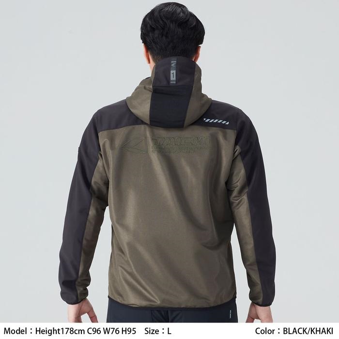 在庫限り】 RSJ334 エアー フリップパーカ BLACK/KHAKI｜メッシュ