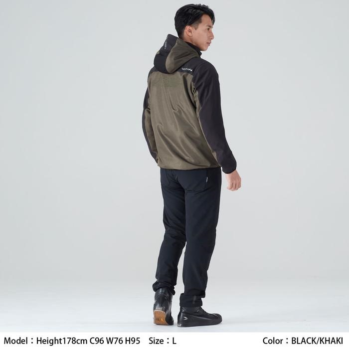 在庫限り】 RSJ334 エアー フリップパーカ BLACK/KHAKI｜メッシュ