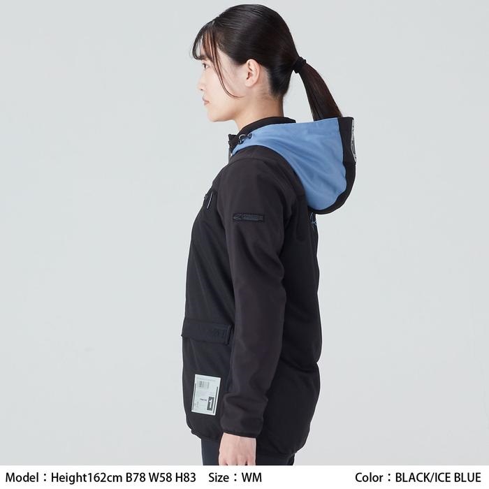 在庫限り】 RSJ334 エアー フリップパーカ BLACK/ICE BLUE｜メッシュ
