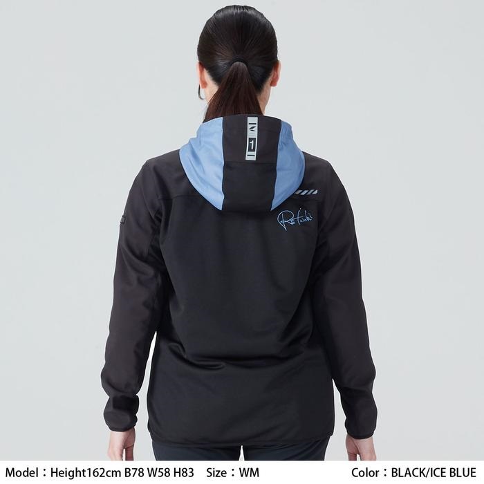 在庫限り】 RSJ334 エアー フリップパーカ BLACK/ICE BLUE｜メッシュ