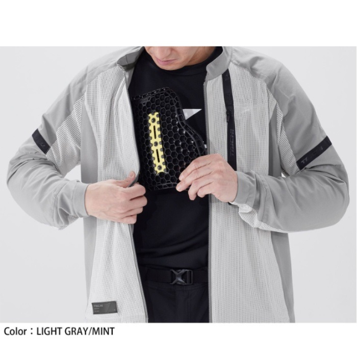 RSJ356 ライトエアージャケット LIGHT GRAY/MINT｜メッシュジャケット