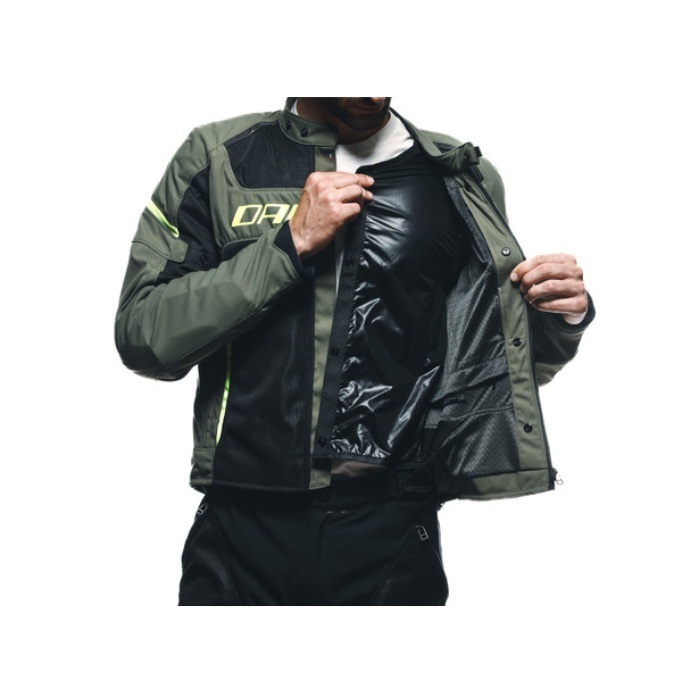 ジャケット・アウター akeminico3 AIR FRAME 3 TEX JACKET 60L-ARMY GREEN/BLACK/FLUO YELLOW