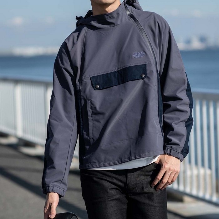Pack and drop anorak pwa ネイビー 6592 ROUND ZIP ANORAK アノラック 