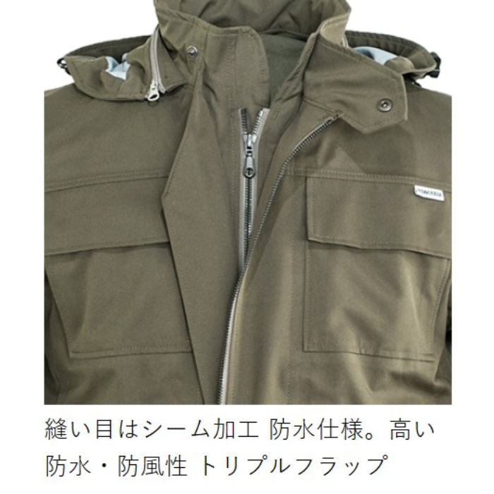 パワーエイジ PJ-103 ウォータープルーフライダース M ベージュ 防風