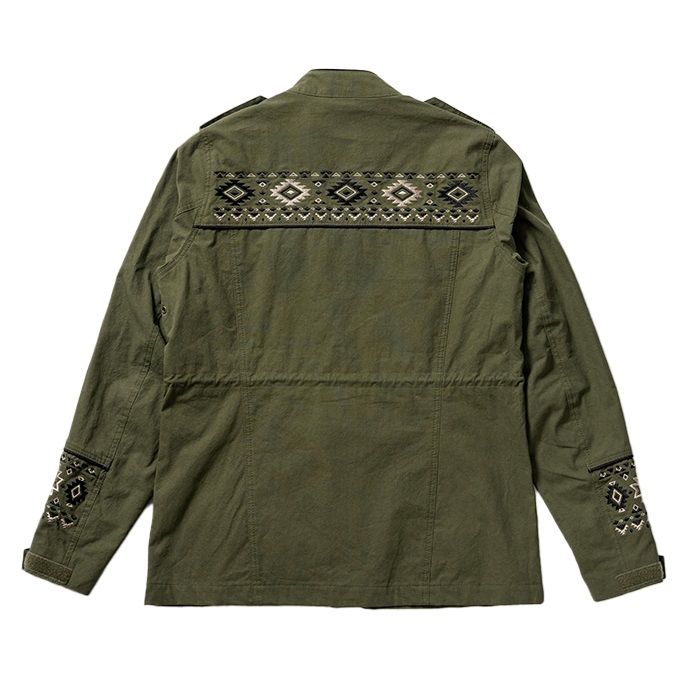 刺繍ポケット付きミリタリージャケット 在庫限り】ROJ123 ミリタリージャケット KHAKI｜オールシーズン