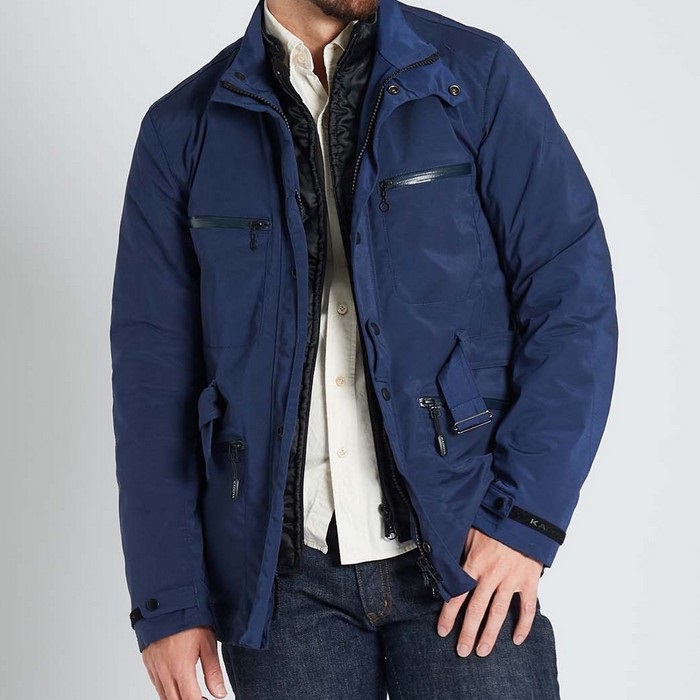 花咲徳栄 ジャケット ネイビー 6574 URBAN SEEKER ライディングコート ネイビー｜オールシーズン