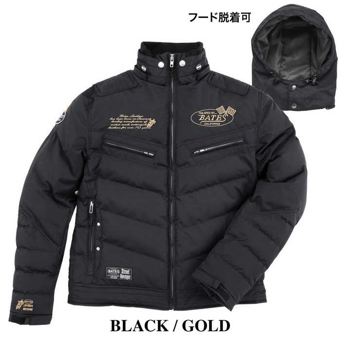 在庫限り】 SA-N2355 中綿入りナイロンジャケット BLACK/GOLD