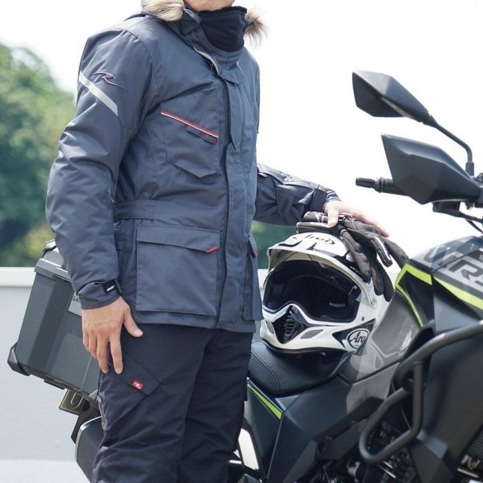 ポプリ　16 RR7693 WSプリマロフト ポーラージャケットFP ヘリンボーンブラック