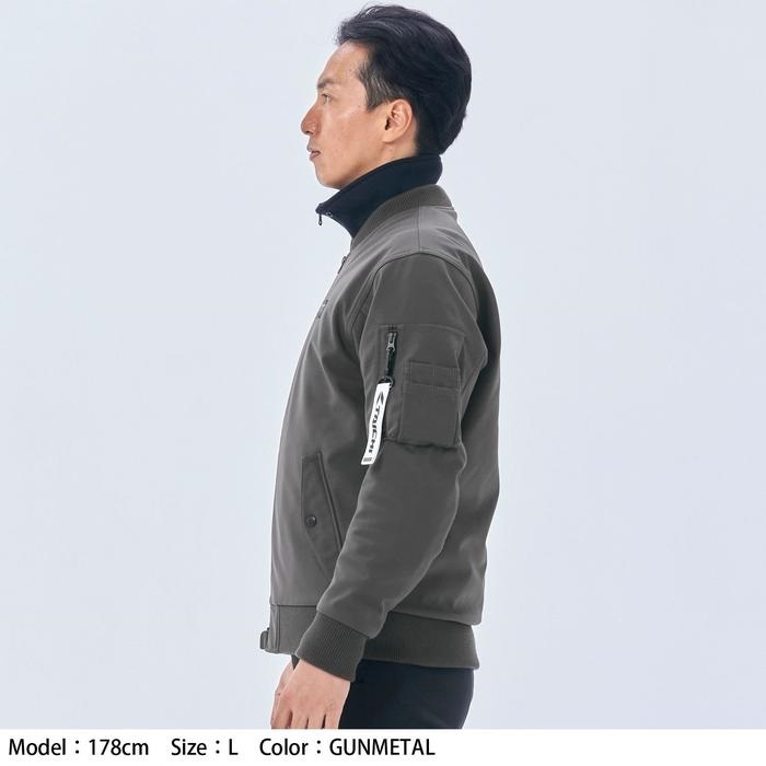 RSJ734 ソフトシェル フライト ジャケット GUNMETAL｜ウィンター
