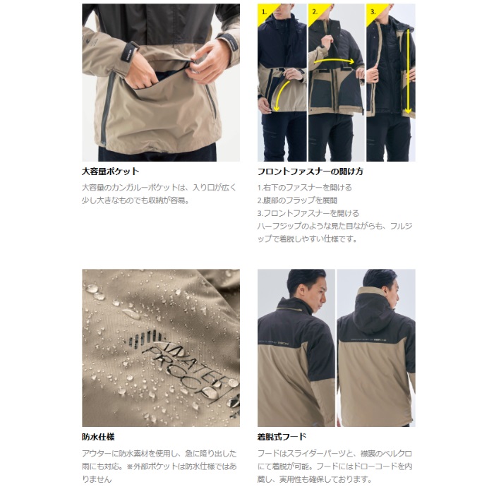 RSJ733 モトレック オールシーズンパーカ CHINO/BROWN｜ウィンター