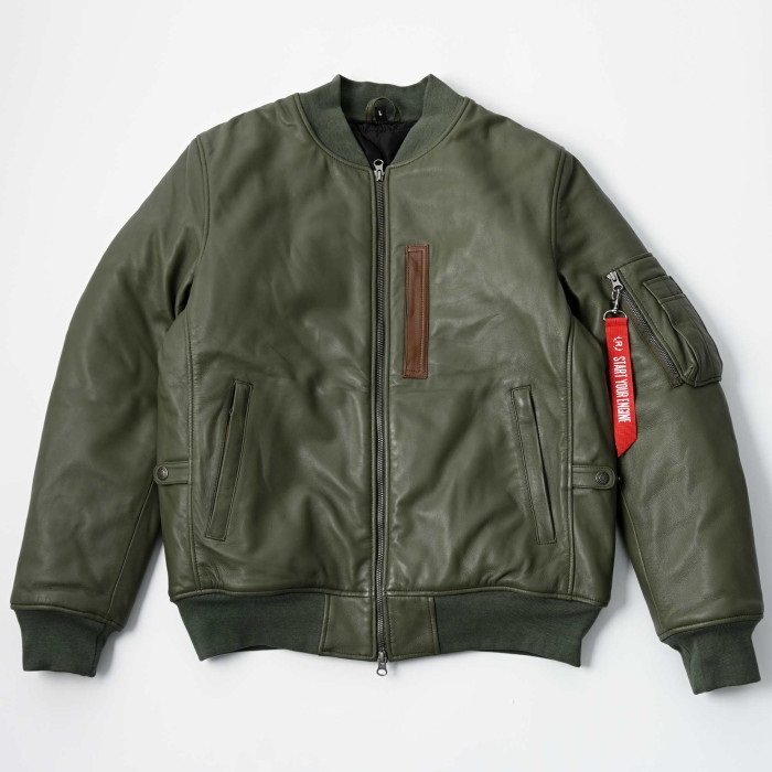 MOTO MA-1 JKT SAGE GREEN RLWJ009｜レザージャケット｜の通販なら 