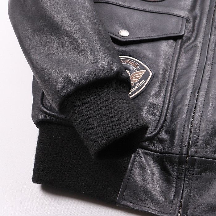 16WJ-10 ヴィンテージフライトジャケット ブラック｜レザージャケット