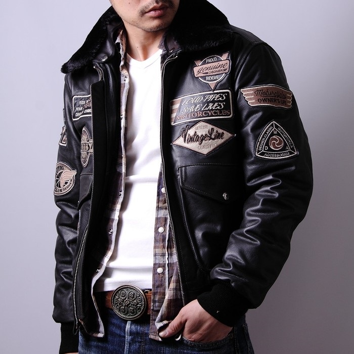 レザージャケット　フライトジャケット 16WJ-10 ヴィンテージフライトジャケット ブラック｜レザージャケット