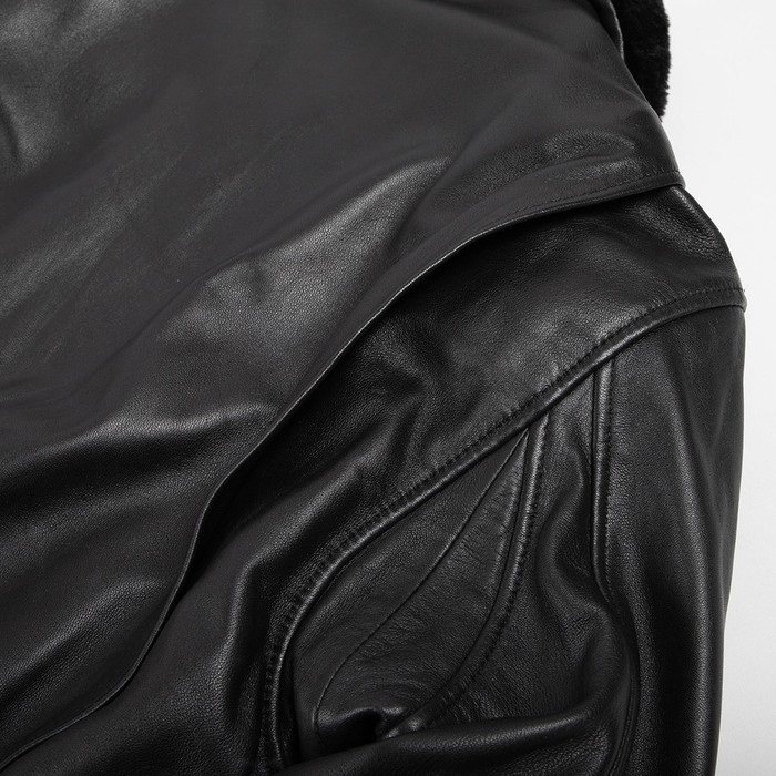 25WJ-4 シープレザーフライトジャケット ブラック｜レザージャケット