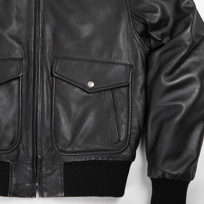 25WJ-4 シープレザーフライトジャケット ブラック｜レザージャケット