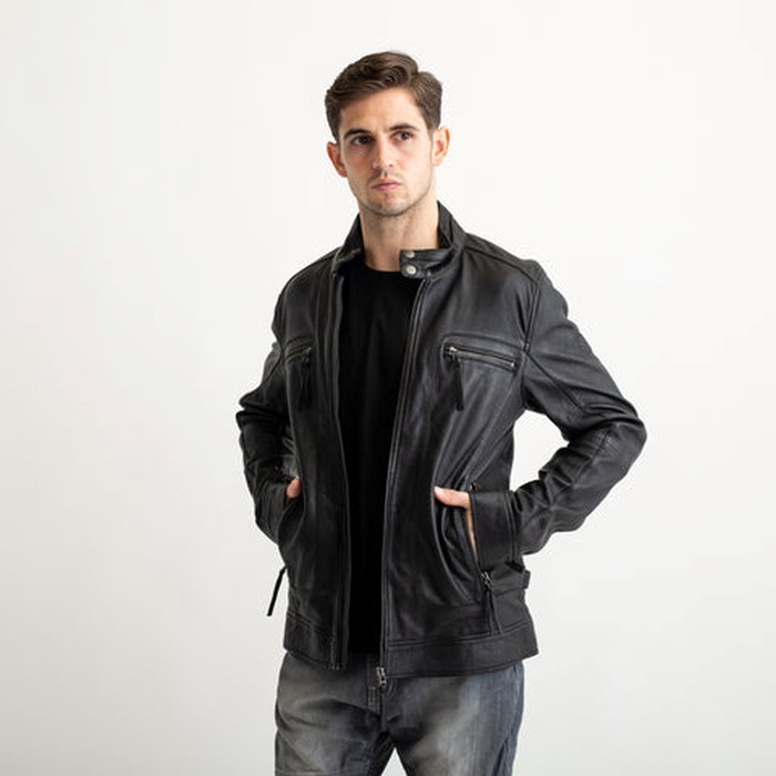 NL25h+ Night Lab moto jacket レザージャケット　L CLUBS JKT LampBlack RLJ202｜レザージャケット｜の通販なら