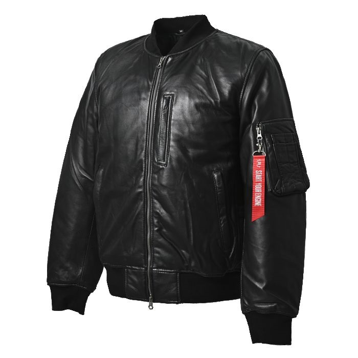 MOTO MA-1 JACKET BLACK RLWJ009｜レザージャケット｜の通販なら