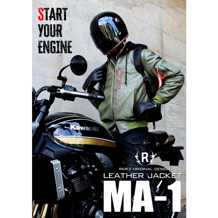 MOTO MA-1 JACKET BLACK RLWJ009｜レザージャケット｜の通販なら