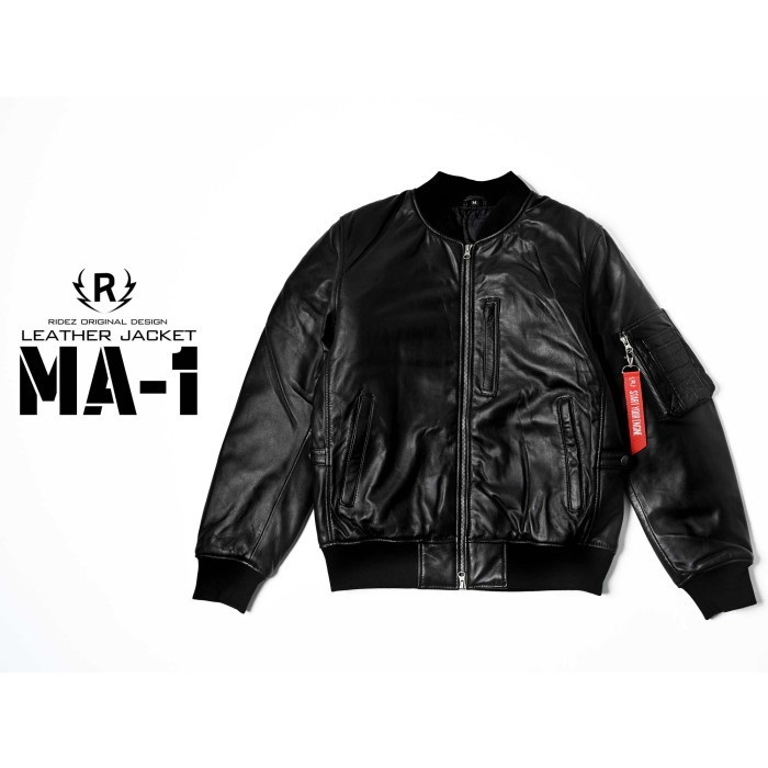 MOTO MA-1 JACKET BLACK RLWJ009｜レザージャケット｜の通販なら