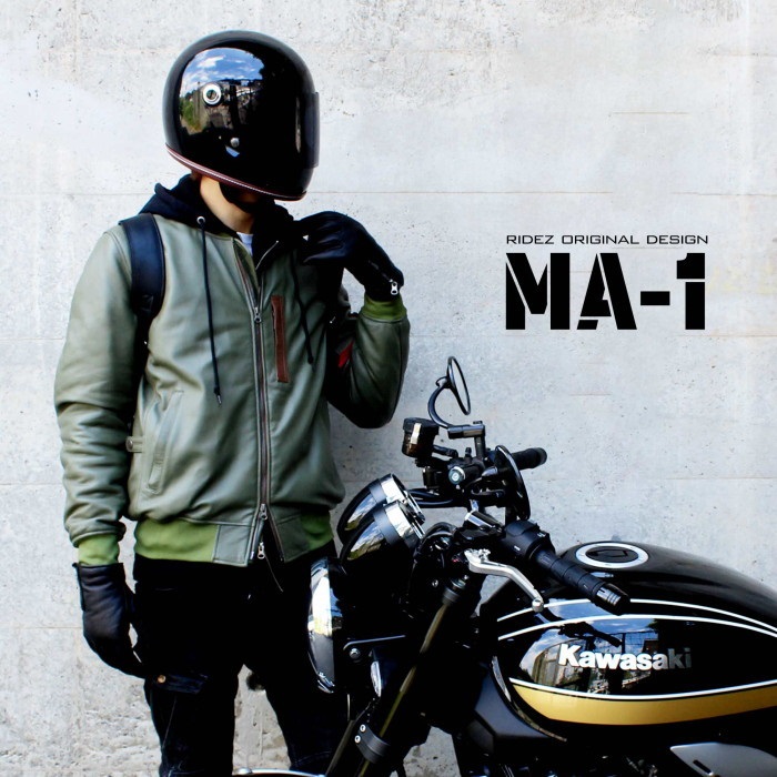 MOTO MA-1 JACKET BLACK RLWJ009｜レザージャケット｜の通販なら