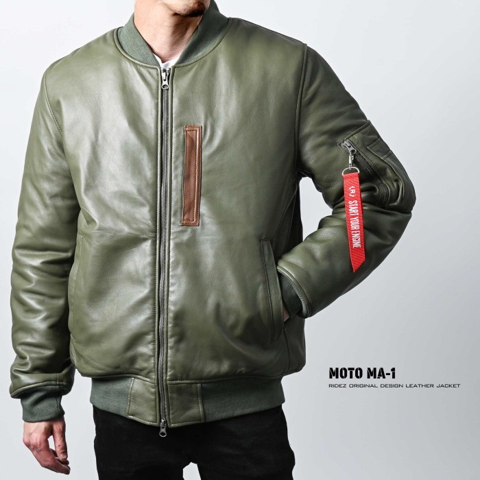 MOTO MA-1 JKT SAGE GREEN RLWJ009｜レザージャケット｜の通販