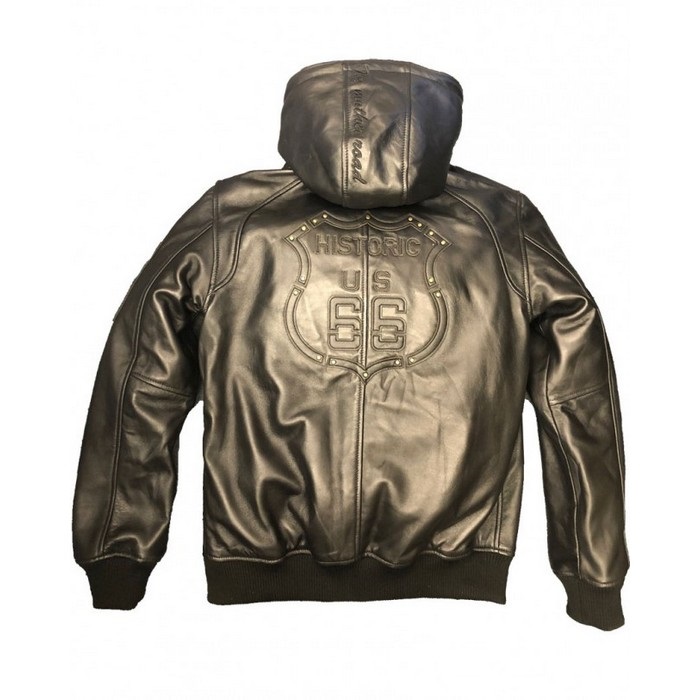 ROU-0002 LEATHER PARKER BLACK｜レザージャケット｜の通販なら