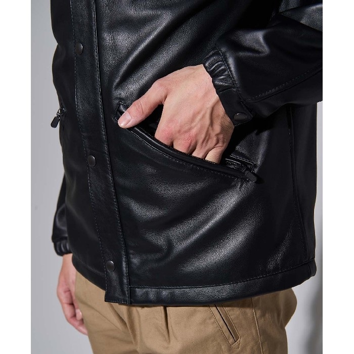 1660 LEATHER COACH JACKET レザーコーチジャケット ブラック｜レザー