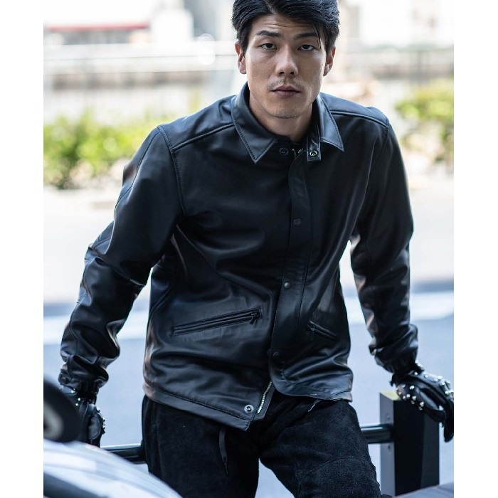 1660 LEATHER COACH JACKET レザーコーチジャケット ブラック｜レザー