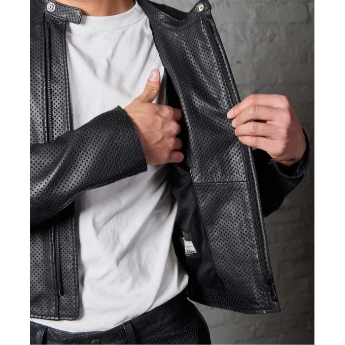 1665 BRAWLER-2 PL パンチングレザーダブルライダースジャケット