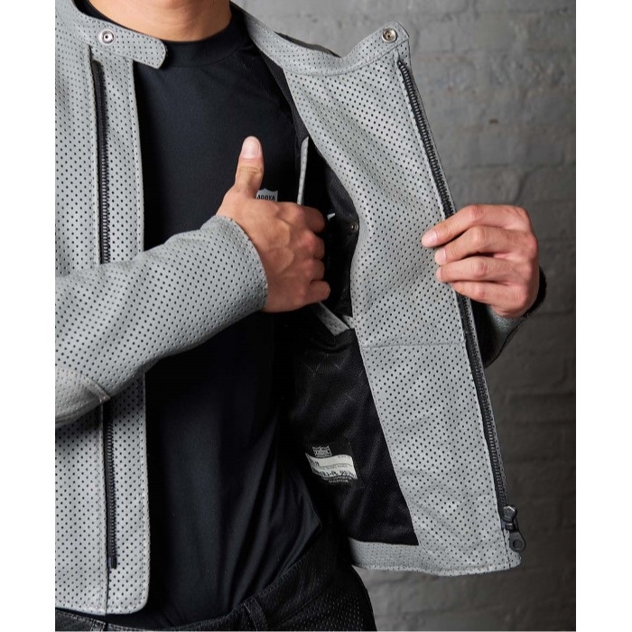 1665 BRAWLER-2 PL パンチングレザーダブルライダースジャケット