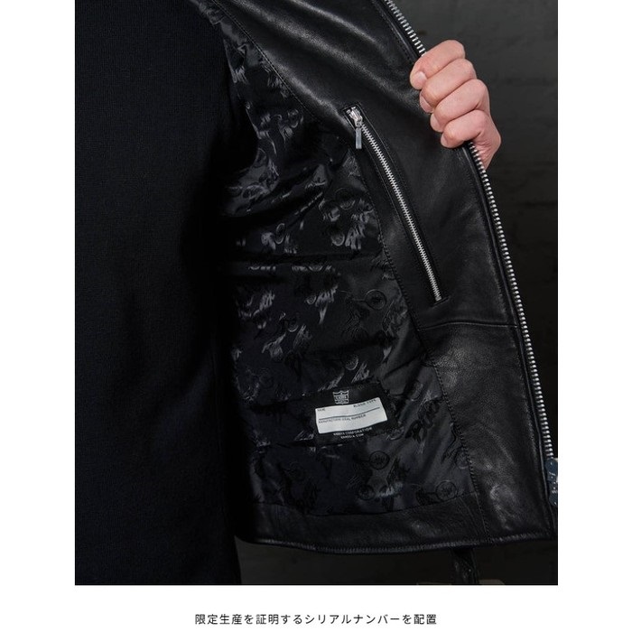 数量限定生産アイテム】1667 MASKED-R BLACK JKT ライダースジャケット