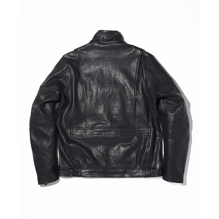 D&G ブラックレザージャケット D&G(ディー&ジー ドルガバ ドルチェ&ガッバーナ) Zip up lamb