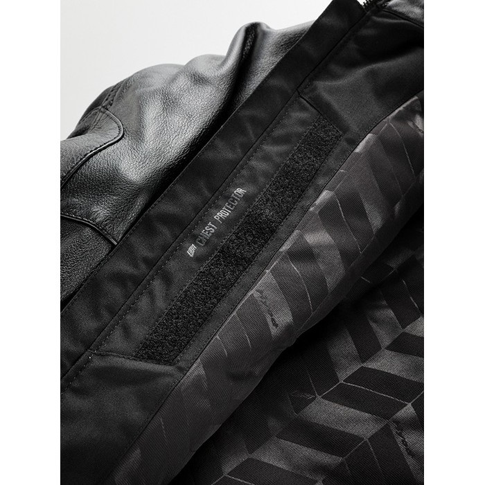 HSL524D ST-X LEATHER〔HALBERD D3O〕 IVORY/BLACK｜レザージャケット