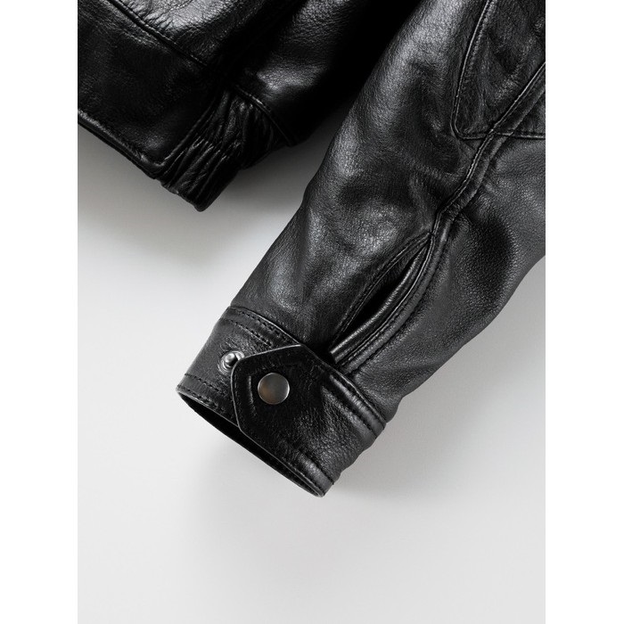 HSL524D ST-X LEATHER〔HALBERD D3O〕 IVORY/BLACK｜レザージャケット