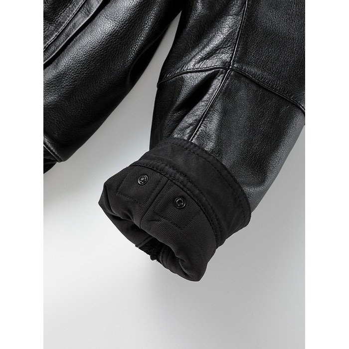 HSL524D ST-X LEATHER〔HALBERD D3O〕 IVORY/BLACK｜レザージャケット