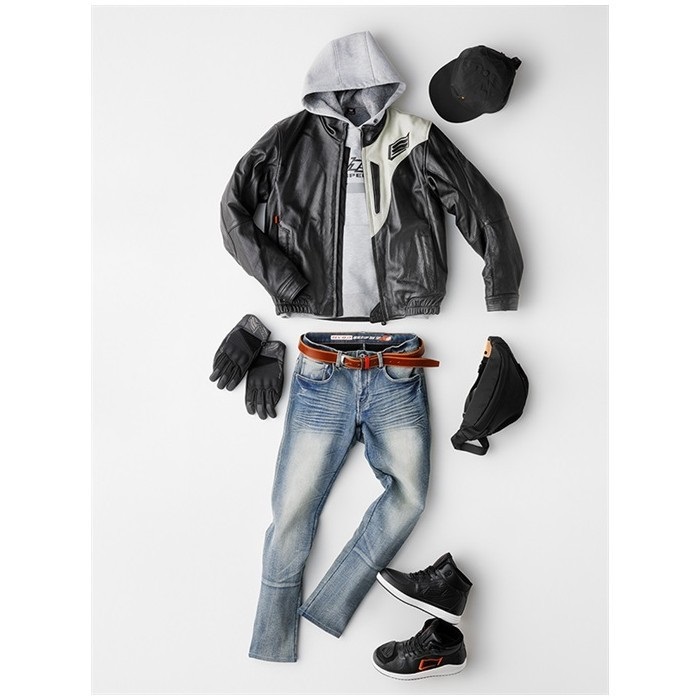 HSL524D ST-X LEATHER〔HALBERD D3O〕 IVORY｜レザージャケット｜の