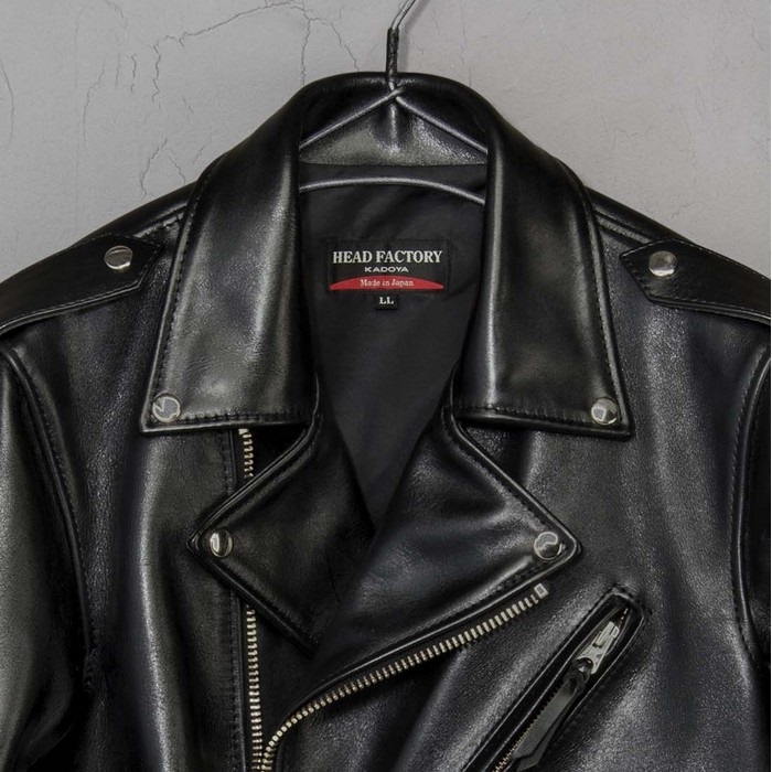 ブラック レザー ダブルライダースジャケット 0702 HF/AW-1VS レザーダブルライダースジャケット ブラック
