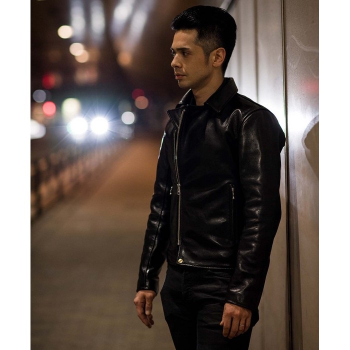 0801 BONNY-0 レザーダブルライダースジャケット ブラック｜レザー