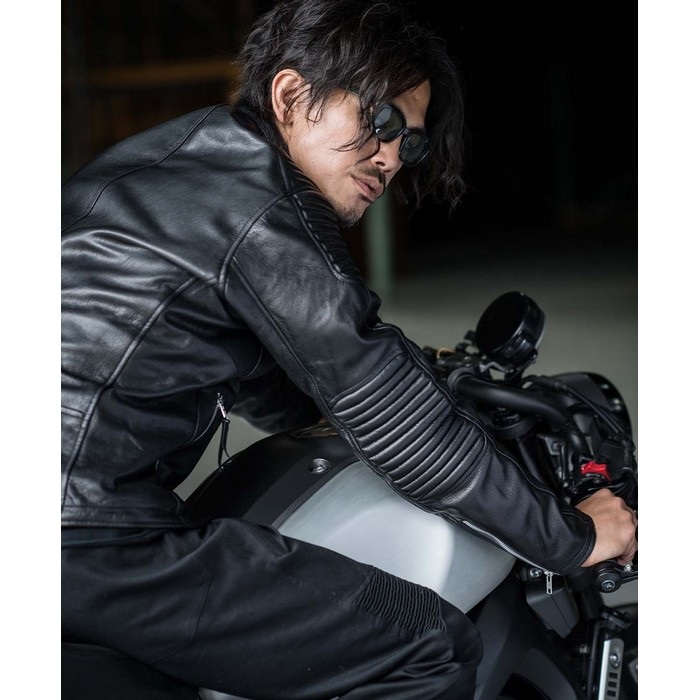 ダブルライダースジャケット　３８ 1188 FENNEL レザーダブルライダースジャケット ブラック｜レザー