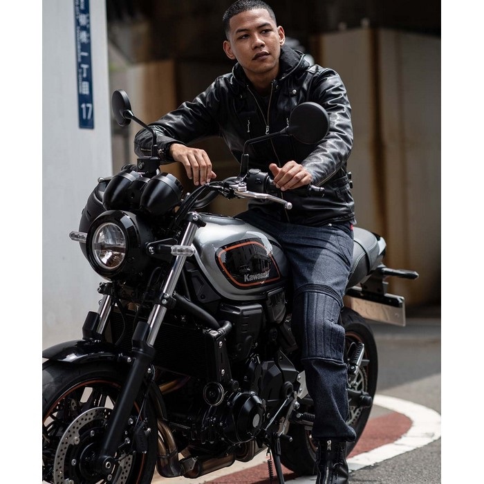 ダブルライダースフードレザージャケット　ジップアップ　ダークウェア　ダークコア 1190 EURO CAPP フーデッドレザーライダースジャケット ブラック