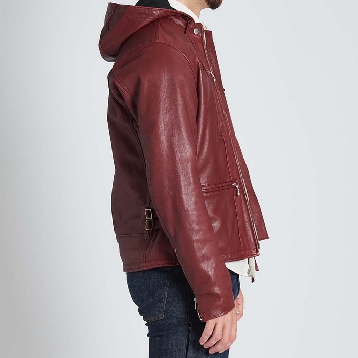 tete  レザージャケット　ワインレッド　oldgap　カーフィー様 PUレザージャケット ターンダウンカラー 長袖 ジッパー レディース