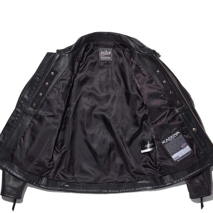 1195 STREAM LINER レザーシングルライダースジャケット ブラック