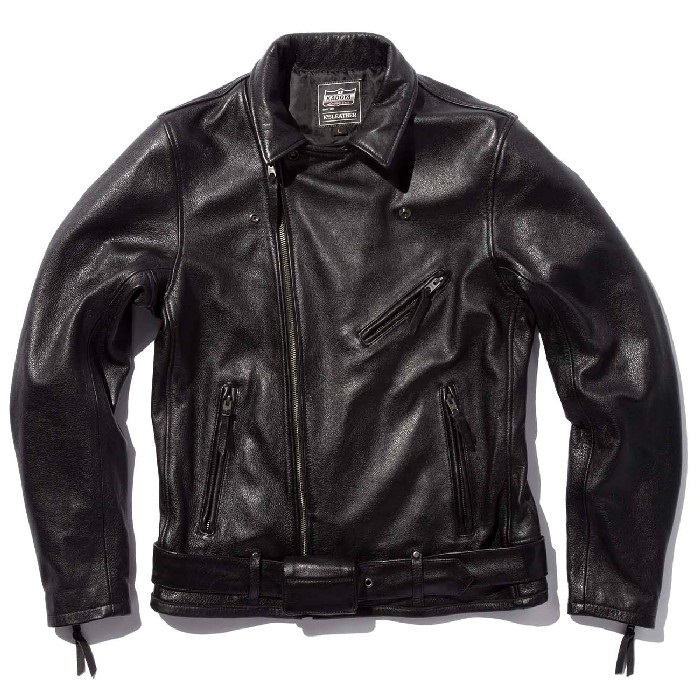 1200 TOURAS レザーダブルライダースジャケット ブラック｜レザー