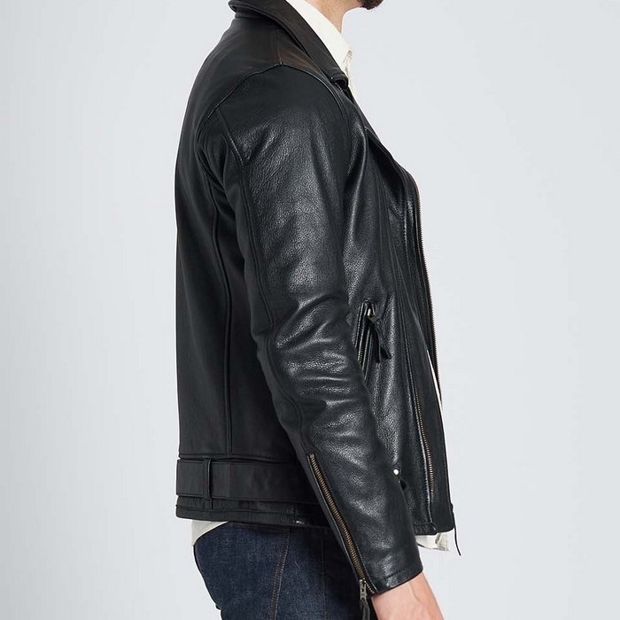 1200 TOURAS レザーダブルライダースジャケット ブラック｜レザー
