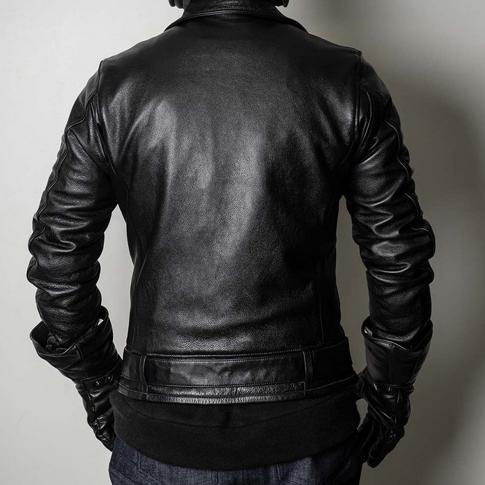 1200 TOURAS レザーダブルライダースジャケット ブラック｜レザー