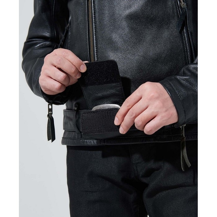 1200 TOURAS レザーダブルライダースジャケット ブラック｜レザー