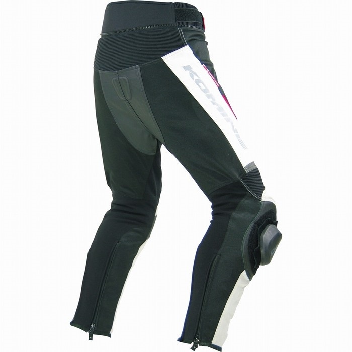 PK-717 スポーツライディングレザーメッシュパンツ 【Ivory/Black